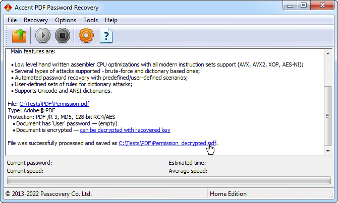 AccentPPR instantly removes the permissions password