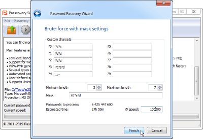 Extended Mask in Passcovery Suite